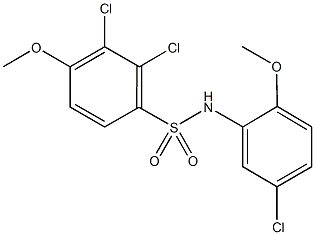 2,3-dichloro-N-(5-chloro-2-methoxyphenyl)-4-methoxybenzenesulfonamide Struktur