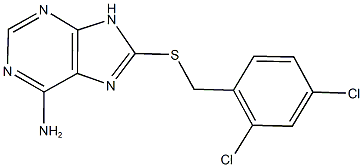 8-[(2,4-dichlorobenzyl)sulfanyl]-9H-purin-6-ylamine Struktur