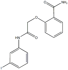 2-[2-(3-iodoanilino)-2-oxoethoxy]benzamide Struktur