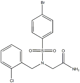 2-[[(4-bromophenyl)sulfonyl](2-chlorobenzyl)amino]acetamide Struktur