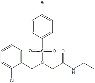 2-[[(4-bromophenyl)sulfonyl](2-chlorobenzyl)amino]-N-ethylacetamide Struktur