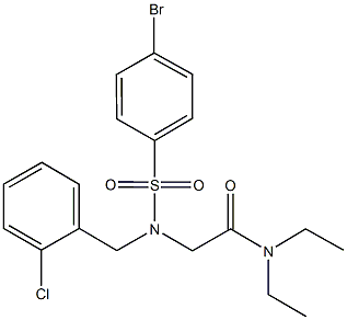 2-[[(4-bromophenyl)sulfonyl](2-chlorobenzyl)amino]-N,N-diethylacetamide Struktur