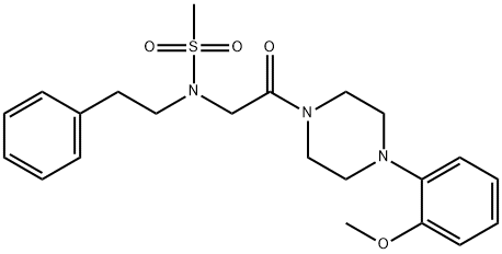 N-{2-[4-(2-methoxyphenyl)-1-piperazinyl]-2-oxoethyl}-N-(2-phenylethyl)methanesulfonamide Struktur