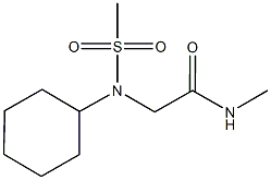 2-[cyclohexyl(methylsulfonyl)amino]-N-methylacetamide Struktur