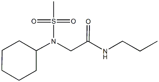 2-[cyclohexyl(methylsulfonyl)amino]-N-propylacetamide Struktur