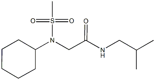 2-[cyclohexyl(methylsulfonyl)amino]-N-isobutylacetamide Struktur