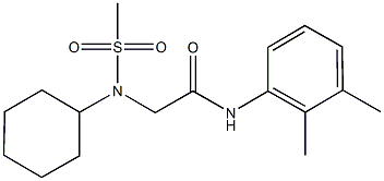 2-[cyclohexyl(methylsulfonyl)amino]-N-(2,3-dimethylphenyl)acetamide Struktur