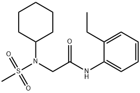 2-[cyclohexyl(methylsulfonyl)amino]-N-(2-ethylphenyl)acetamide Struktur