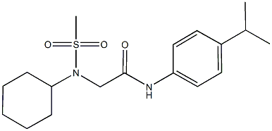 2-[cyclohexyl(methylsulfonyl)amino]-N-(4-isopropylphenyl)acetamide Struktur