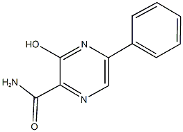 3-hydroxy-5-phenyl-2-pyrazinecarboxamide Struktur