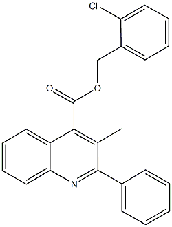 2-chlorobenzyl 3-methyl-2-phenyl-4-quinolinecarboxylate Struktur