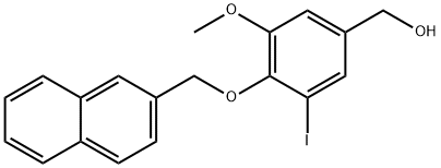 [3-iodo-5-methoxy-4-(2-naphthylmethoxy)phenyl]methanol Struktur