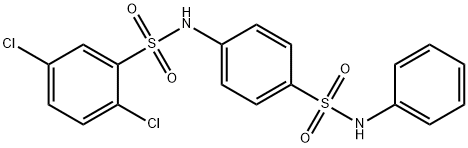 N-[4-(anilinosulfonyl)phenyl]-2,5-dichlorobenzenesulfonamide Struktur