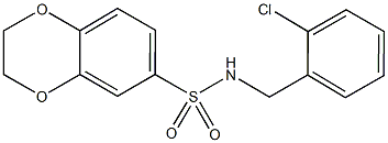 N-(2-chlorobenzyl)-2,3-dihydro-1,4-benzodioxine-6-sulfonamide Struktur