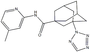 N-(4-methyl-2-pyridinyl)-3-(2H-tetraazol-2-yl)-1-adamantanecarboxamide Struktur