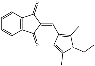 2-[(1-ethyl-2,5-dimethyl-1H-pyrrol-3-yl)methylene]-1H-indene-1,3(2H)-dione Struktur