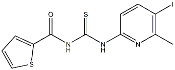 N-(5-iodo-6-methyl-2-pyridinyl)-N'-(2-thienylcarbonyl)thiourea Struktur