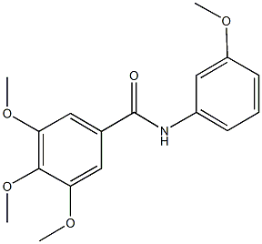 3,4,5-trimethoxy-N-(3-methoxyphenyl)benzamide Struktur