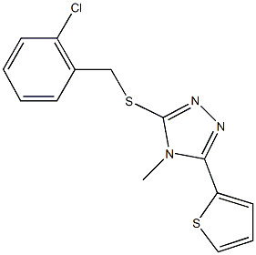 3-[(2-chlorobenzyl)sulfanyl]-4-methyl-5-(2-thienyl)-4H-1,2,4-triazole Struktur