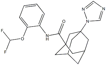 N-[2-(difluoromethoxy)phenyl]-3-(1H-1,2,4-triazol-1-yl)-1-adamantanecarboxamide Struktur