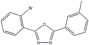 2-(2-bromophenyl)-5-(3-methylphenyl)-1,3,4-oxadiazole Struktur