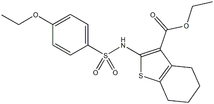 ethyl 2-{[(4-ethoxyphenyl)sulfonyl]amino}-4,5,6,7-tetrahydro-1-benzothiophene-3-carboxylate Struktur