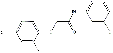 2-(4-chloro-2-methylphenoxy)-N-(3-chlorophenyl)acetamide Struktur