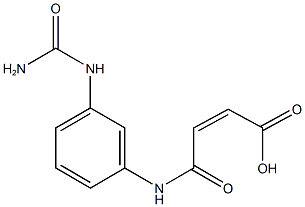 4-{3-[(aminocarbonyl)amino]anilino}-4-oxo-2-butenoicacid Struktur