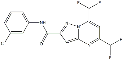 N-(3-chlorophenyl)-5,7-bis(difluoromethyl)pyrazolo[1,5-a]pyrimidine-2-carboxamide Struktur