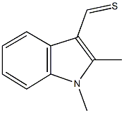 1,2-dimethyl-1H-indole-3-carbothialdehyde Struktur