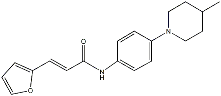 3-(2-furyl)-N-[4-(4-methyl-1-piperidinyl)phenyl]acrylamide Struktur