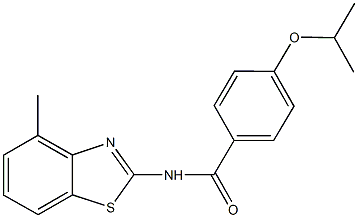 4-isopropoxy-N-(4-methyl-1,3-benzothiazol-2-yl)benzamide Struktur