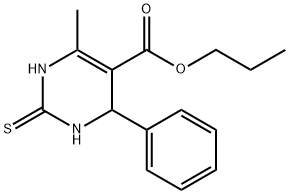 propyl 6-methyl-4-phenyl-2-thioxo-1,2,3,4-tetrahydro-5-pyrimidinecarboxylate Struktur