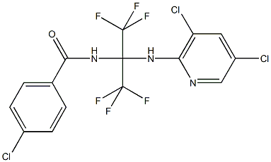 4-chloro-N-[1-[(3,5-dichloro-2-pyridinyl)amino]-2,2,2-trifluoro-1-(trifluoromethyl)ethyl]benzamide Struktur