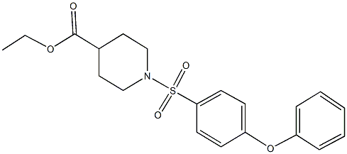 ethyl 1-[(4-phenoxyphenyl)sulfonyl]-4-piperidinecarboxylate Struktur