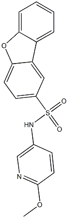 N-(6-methoxy-3-pyridinyl)dibenzo[b,d]furan-2-sulfonamide Struktur