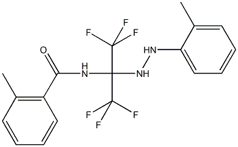 2-methyl-N-[2,2,2-trifluoro-1-[2-(2-methylphenyl)hydrazino]-1-(trifluoromethyl)ethyl]benzamide Struktur