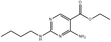 ethyl 4-amino-2-(butylamino)-5-pyrimidinecarboxylate Struktur