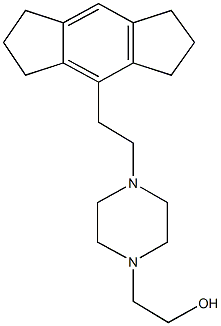 2-{4-[2-(1,2,3,5,6,7-hexahydro-s-indacen-4-yl)ethyl]-1-piperazinyl}ethanol Struktur