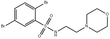 2,5-dibromo-N-[2-(4-morpholinyl)ethyl]benzenesulfonamide Struktur