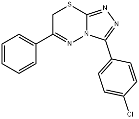 3-(4-chlorophenyl)-6-phenyl-7H-[1,2,4]triazolo[3,4-b][1,3,4]thiadiazine Struktur