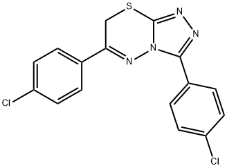 3,6-bis(4-chlorophenyl)-7H-[1,2,4]triazolo[3,4-b][1,3,4]thiadiazine Struktur