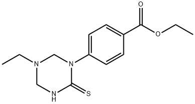 ethyl 4-(5-ethyl-2-thioxo-1,3,5-triazinan-1-yl)benzoate Struktur