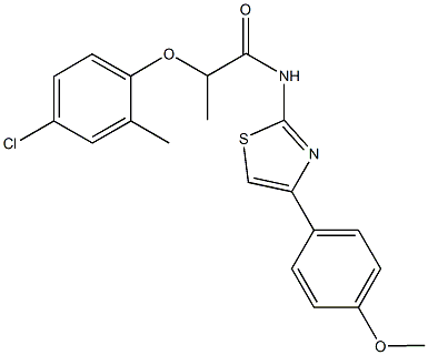 2-(4-chloro-2-methylphenoxy)-N-[4-(4-methoxyphenyl)-1,3-thiazol-2-yl]propanamide Struktur