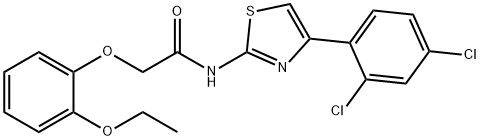 N-[4-(2,4-dichlorophenyl)-1,3-thiazol-2-yl]-2-(2-ethoxyphenoxy)acetamide Struktur