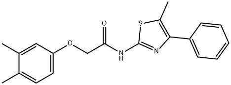 2-(3,4-dimethylphenoxy)-N-(5-methyl-4-phenyl-1,3-thiazol-2-yl)acetamide Struktur