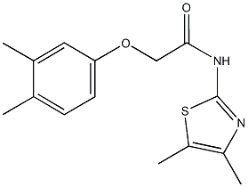 2-(3,4-dimethylphenoxy)-N-(4,5-dimethyl-1,3-thiazol-2-yl)acetamide Struktur