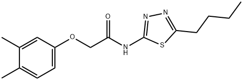 N-(5-butyl-1,3,4-thiadiazol-2-yl)-2-(3,4-dimethylphenoxy)acetamide Struktur