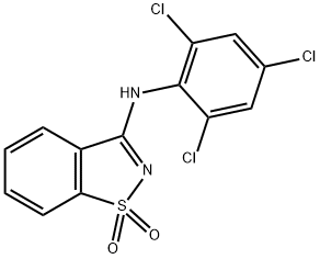 N-(1,1-dioxido-1,2-benzisothiazol-3-yl)-N-(2,4,6-trichlorophenyl)amine Struktur