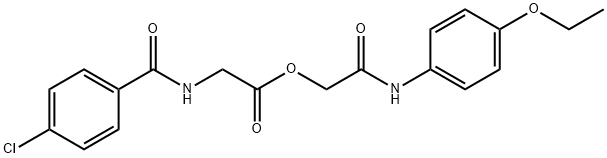 2-(4-ethoxyanilino)-2-oxoethyl [(4-chlorobenzoyl)amino]acetate Struktur